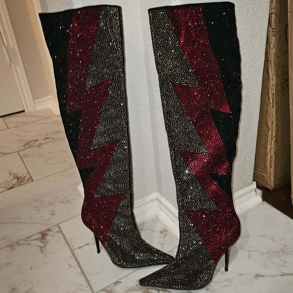 Jeffrey Campbell Rhinestones Stiletto Boots